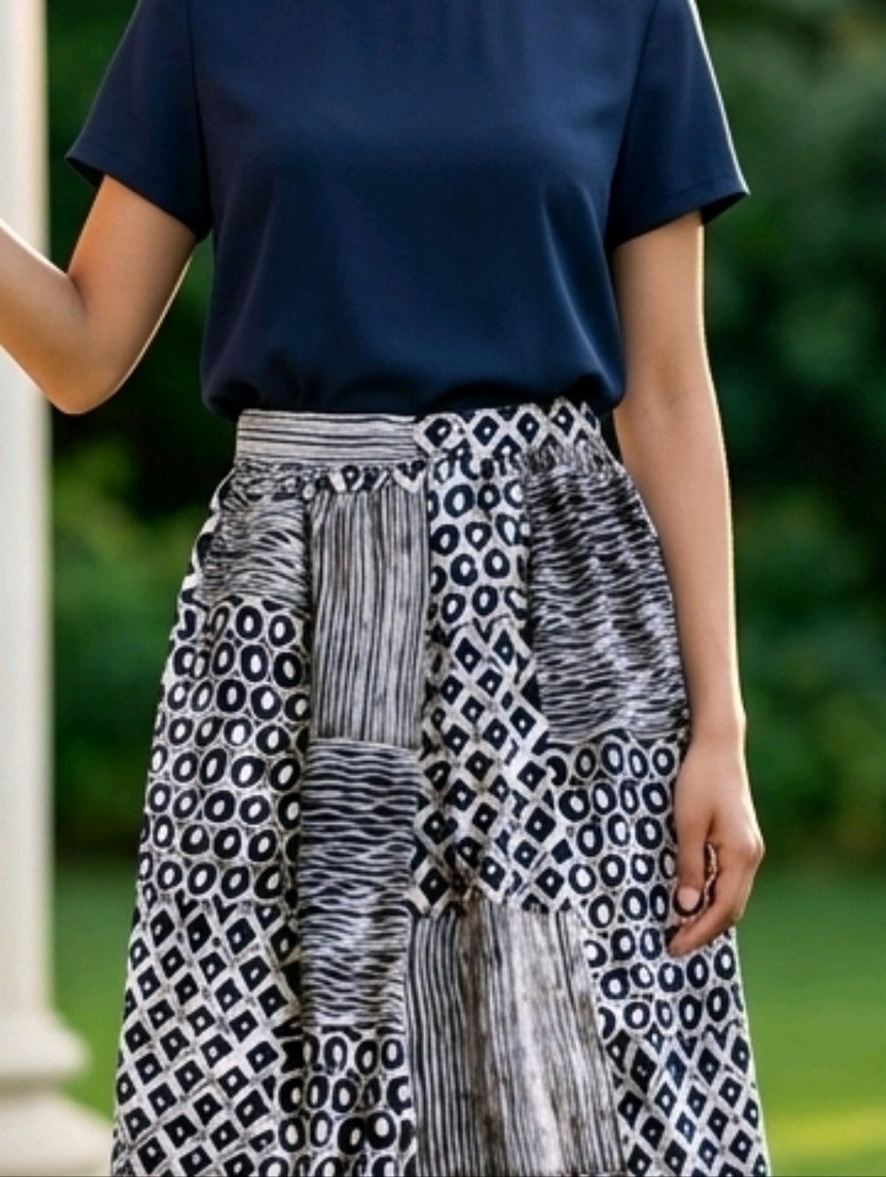 📣 Vintage 90s Evan Picone Skirt Asymmetrical Design Pockets Size 4 Like New 😍